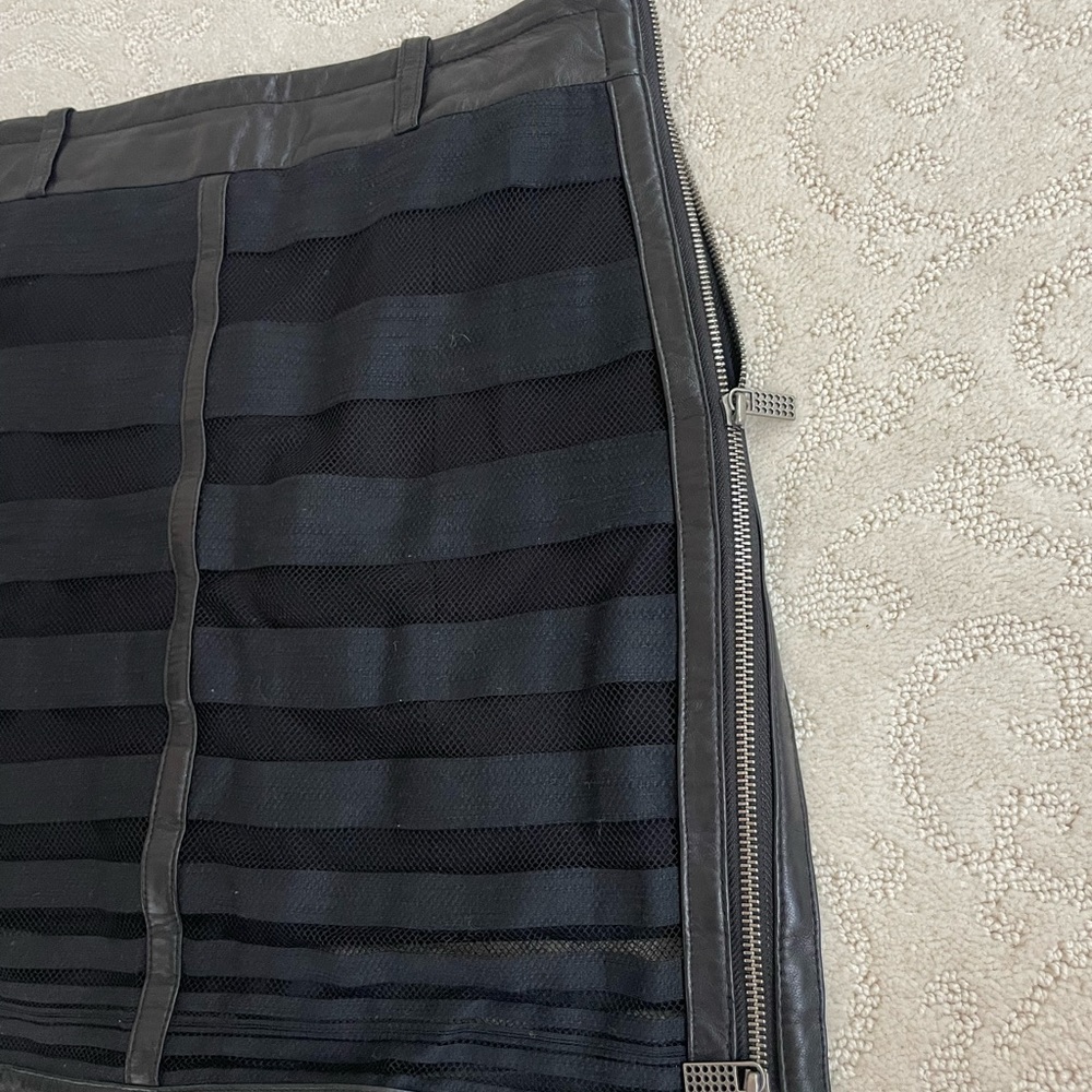Kelt Wearstler black leather skirt